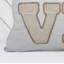Coussin décoratif brodé LOVE - citrouille beige rustique
