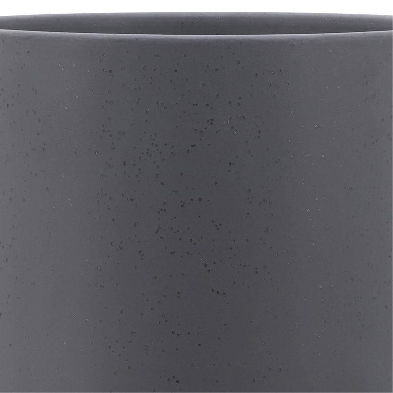 Jardinière en céramique 8/10 "S / 2 avec support en bois gris mat - Ajoute du charme au décor de jardin idéal pour le Nouvel An