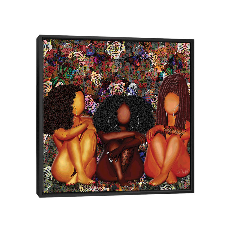 «Melanin Baez» par Faith with an E - impression sur toile tendue, H 18 po x l 18 po x P 1,5 po, Toile avec cadre noir
