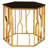 Gold and Black Hexagonal Side Table