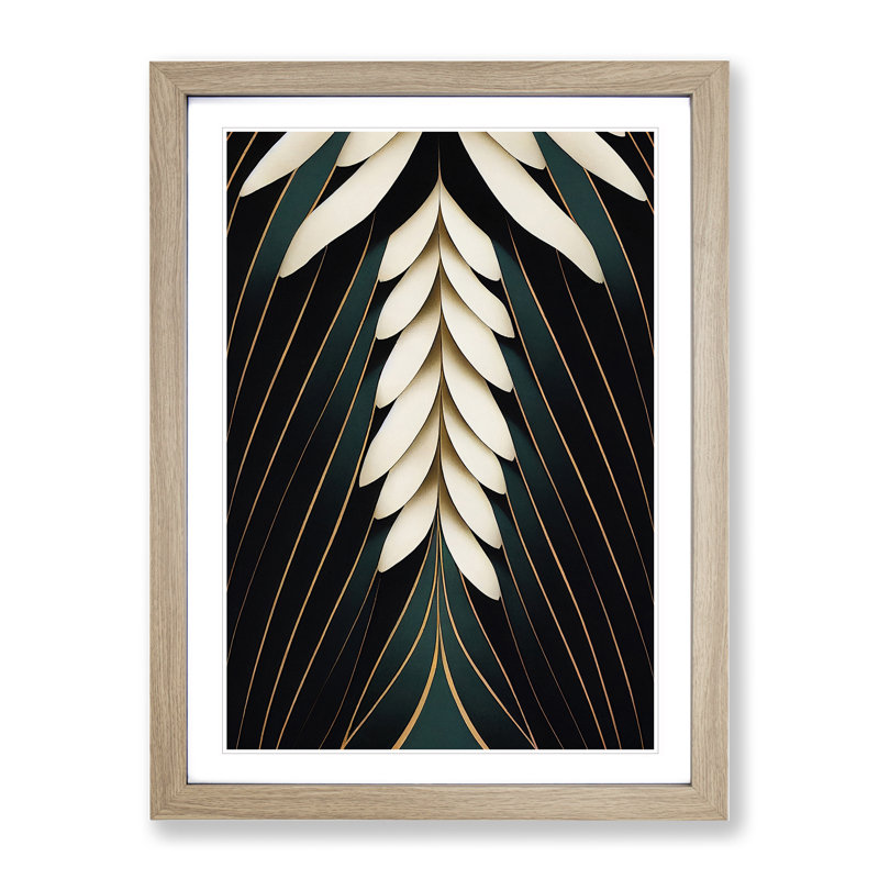 Miraculous Feather - Framed Print, 64cm H x 46cm W x 2cm D, Oak