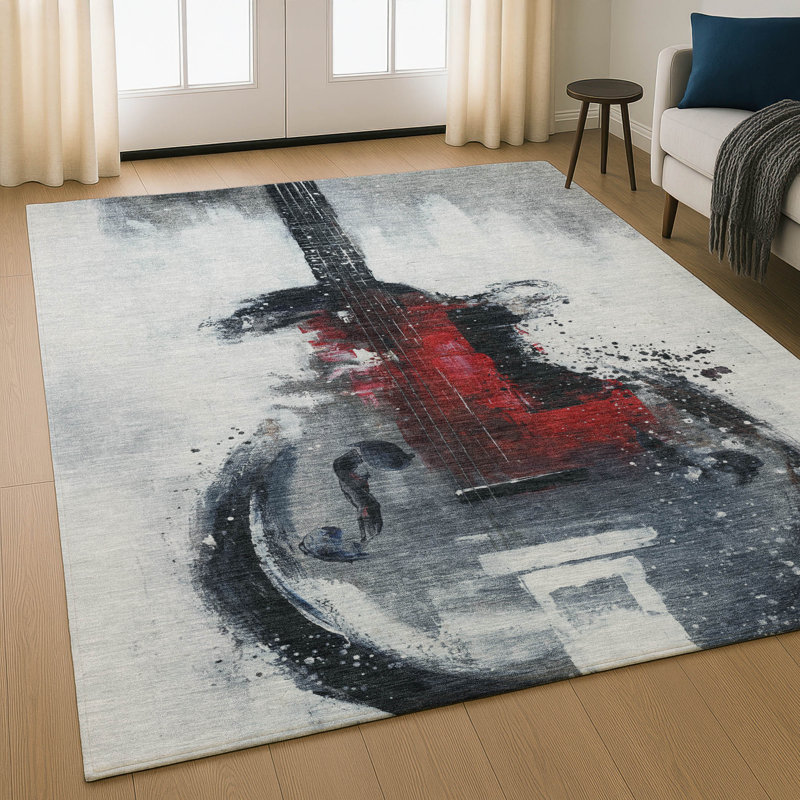 Tapis de qualité supérieure lavable à la machine Mayfield AMF2091, Gris, 5 pi x 7 pi 6 po