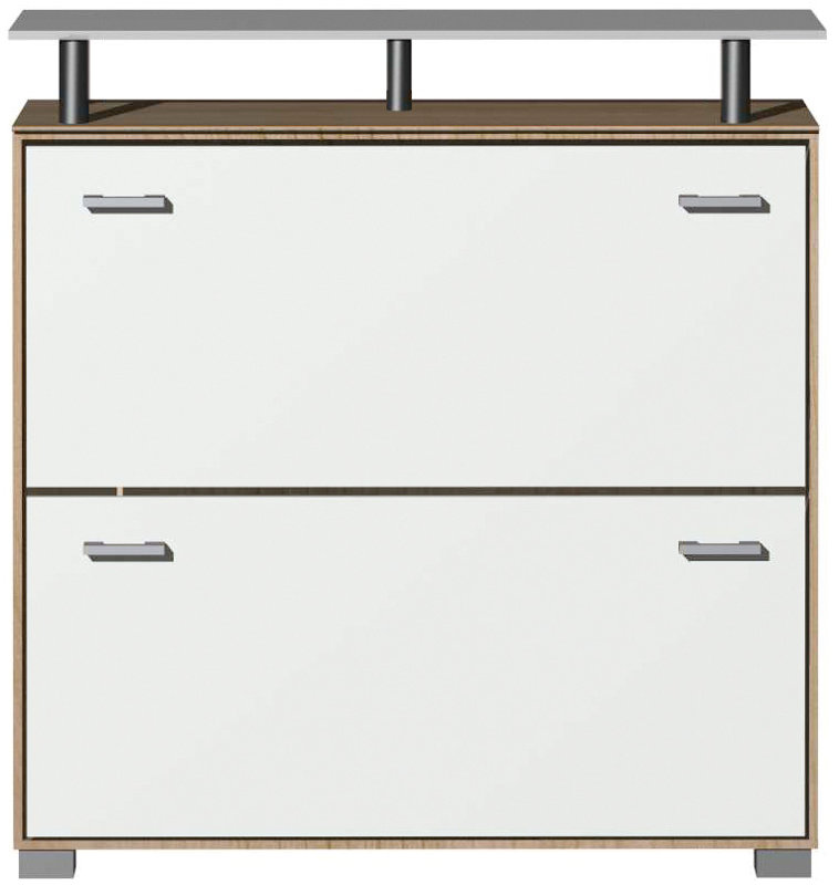 Shoe Storage Cabinet, White / Wenge
