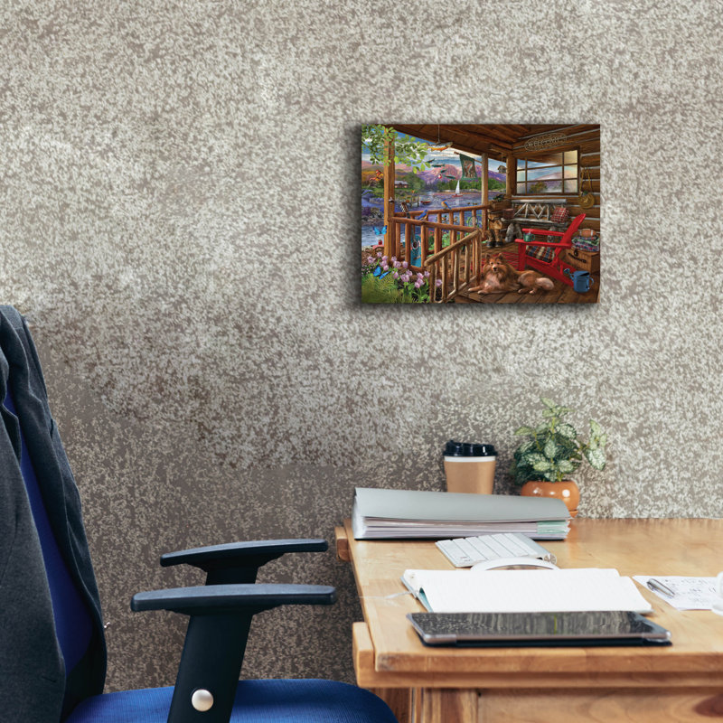 «Porch Life» par Bigelow, illustrations sur toile, H 12 po x l 16 po x P 0,75 po