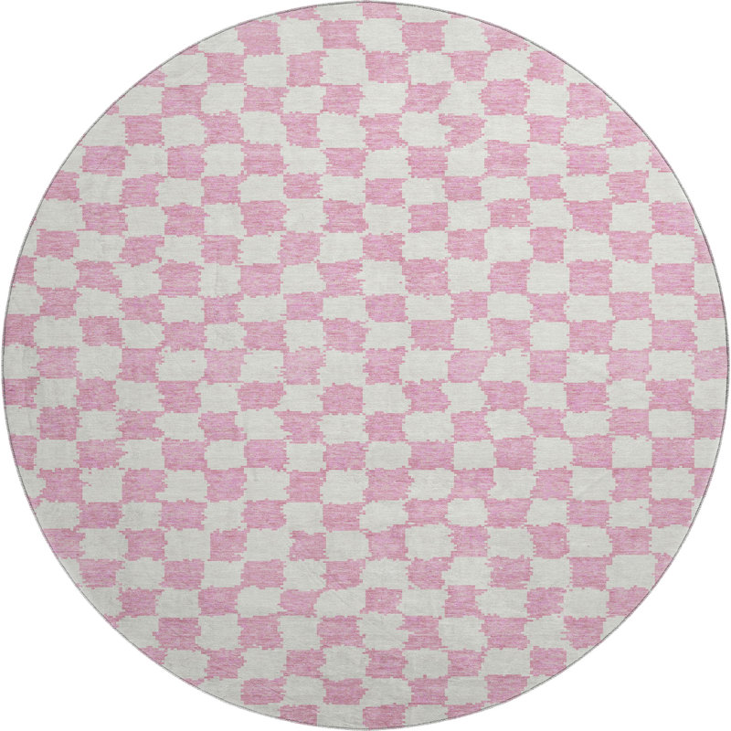 Premium Machine Washable Millbrook AMF1958 Geometric Rug, Round 8'