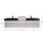 Ensemble de meuble-lavabo double mural 104 po Golitz-208264387
