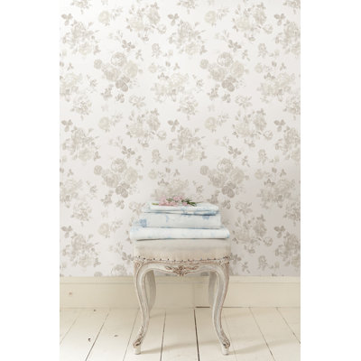 Rouleau de papier peint adhésif à motif de rosettes L 18 pi x l 20,5 po Everblooming