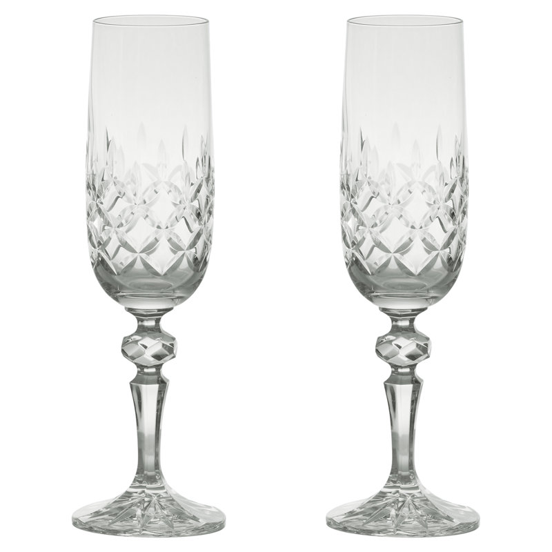 Dorchester Champagne Flutes Fully Cut