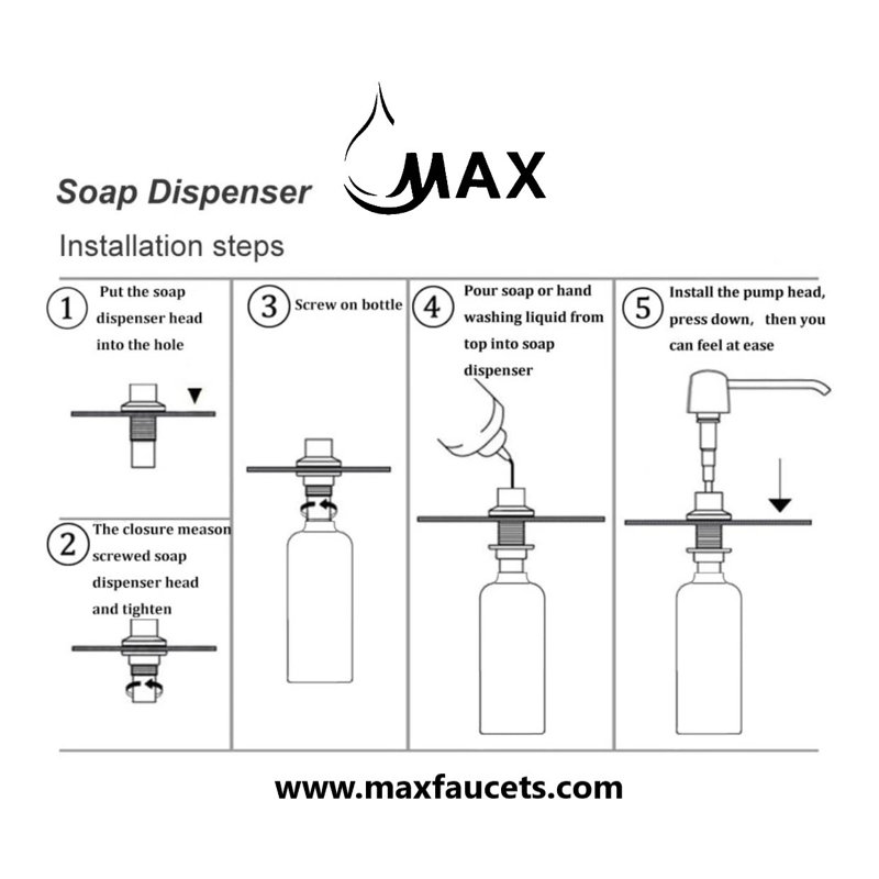 Distributeur de savon, Or brossé