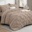 Microfiber Pintuck Duvet Cover Set – 2 Pillowcases-124003304-124003290