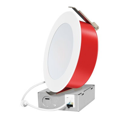 1pk 6inch Fire Rated Canless Flat Downlight2 hours Fire Rating 5CCT800LmIC RatedDimmable