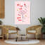 Fa La La Flamingo Abstract Bird Flamingo Tropical Winter Wall Art Print 1 Piece Wrapped Canvas Wall Art-1773226300