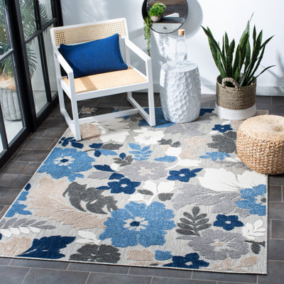 Tapis d'intérieur / extérieur floral Delly Performance