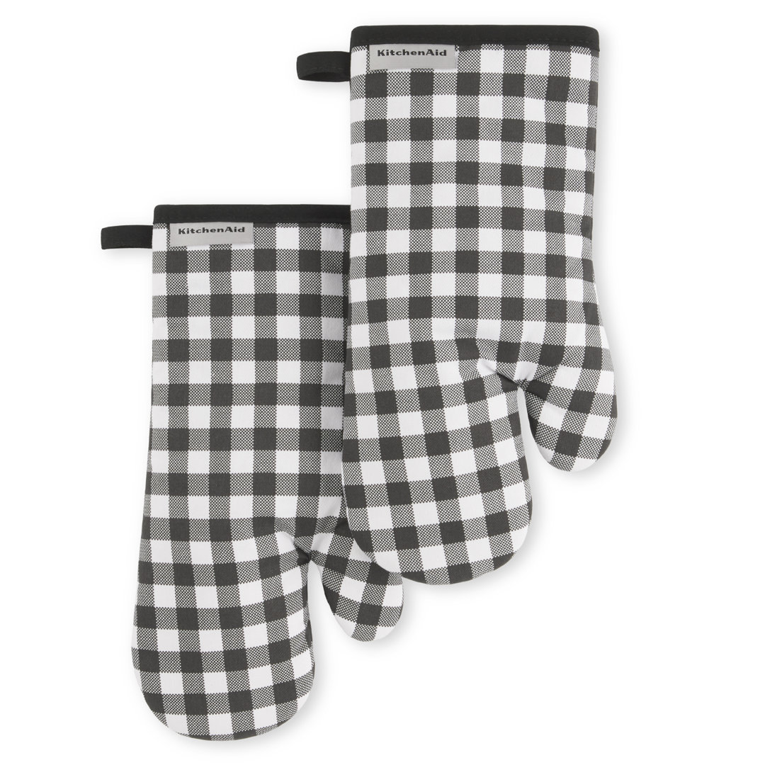 KitchenAid Gingham Oven Mitt 2-Pack Set, 7" x 13" (Set of 2) KitchenAid® 