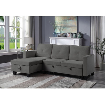 Canapé-lit modulaire en velours réversible 82,5 po Nova