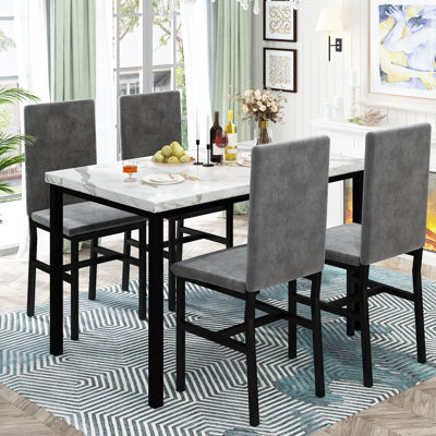 Ensemble 5 pièces de table et chaises de salle à manger Modern