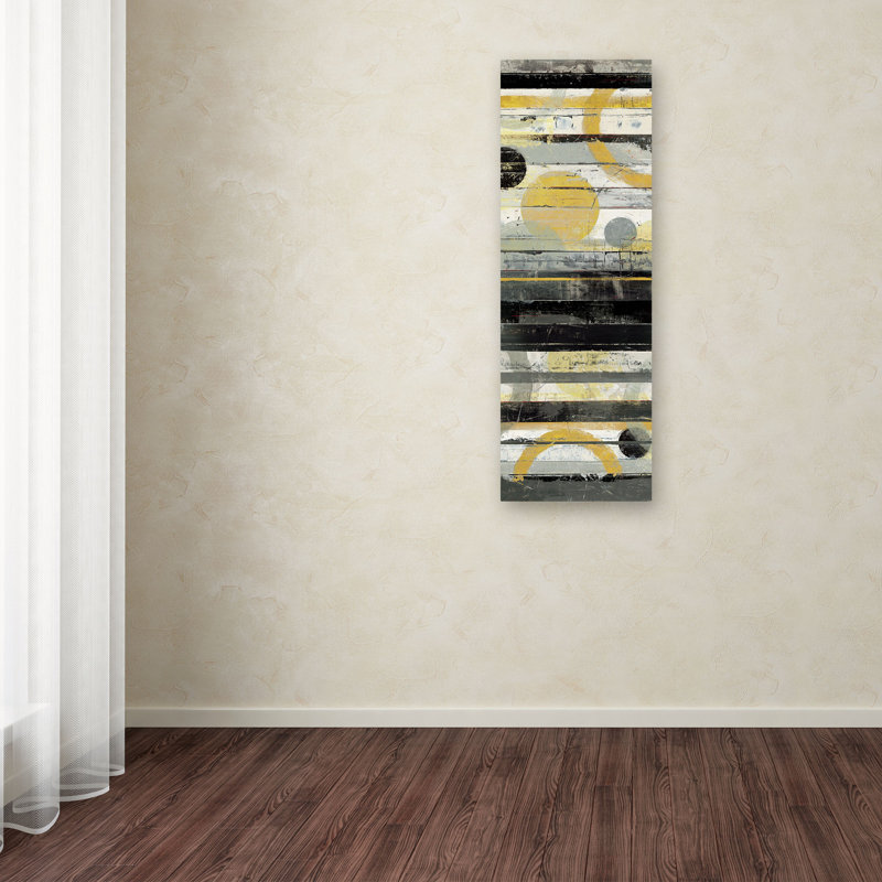Panneau de rideau jaune Zephyr par Mike Schick-impression sur toile, H 19 po x l 6 po x P 2 po
