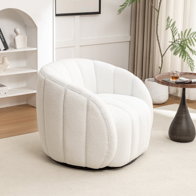 Bennett Upholstered Swivel Barrel Chair