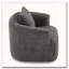 Fauteuil demi-tonneau pivotant en chenille avec coussin décoratif Chenille-850911560
