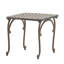 2 pièces Tables de bout en fonte d'aluminium - Kd 18 "H Cuivre vieilli plateau de table avec bordure moulée et tissé pour la table d'appoint extérieure