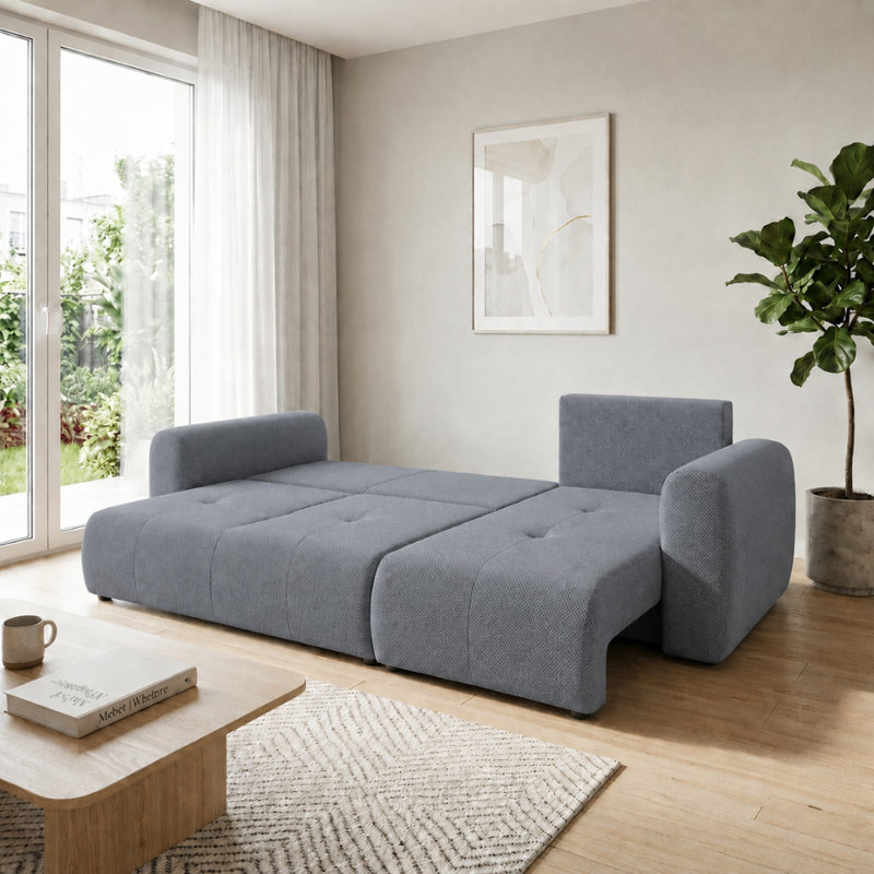 Ronnell 3 Seater Sofa Bed, Right Hand Facing Corner Sofa