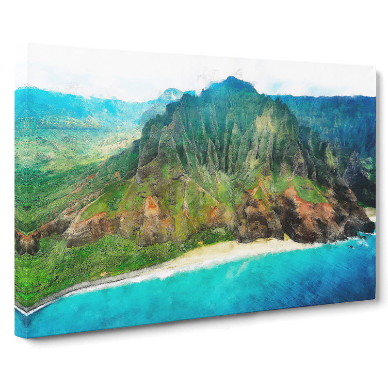 Na Pali Coast In Hawaii - Wrapped Canvas, 35cm H x 50cm W x 3cm D