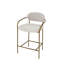 Tabouret de comptoir rembourré Genie, gris perle