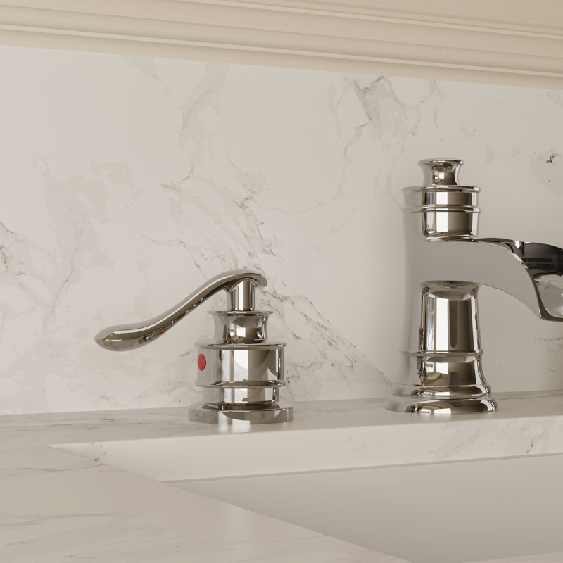 SoftStream Waterfall Polished Chrome Widespread 3-Hole, 2-Handle Bathroom Sink Faucet With Drain Assembly