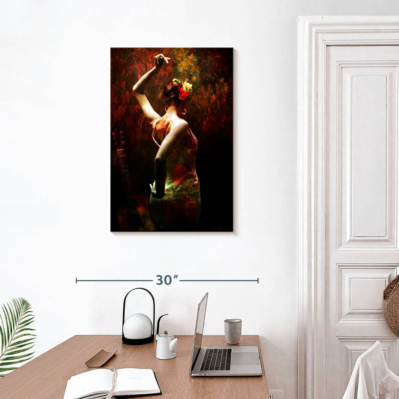 Danseur de flamenco, H 30 po x l 20 po
