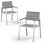 Ensemble de salle à manger d'extérieur en aluminium pour 6 personnes avec table rectangulaire en polystyrène expansé de 170 cm et chaises en textilène-853390689-853390696-853390701