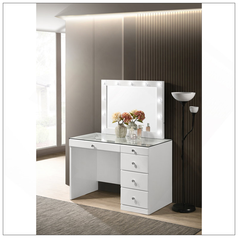 Miroir Glam, Blanc