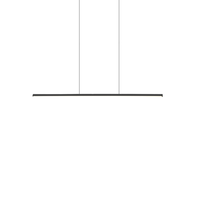 Luminaire suspendu carré / rectangulaire à 1 lumière pour îlot de cuisine Chute, Noir, H 120,63 po x l 35 po x P 5,5 po