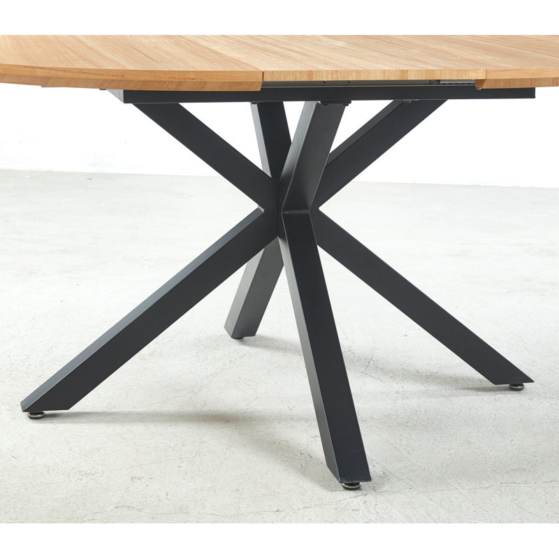 Table extensible, table de salle à manger, table de bureau, table basse, Chêne / noir