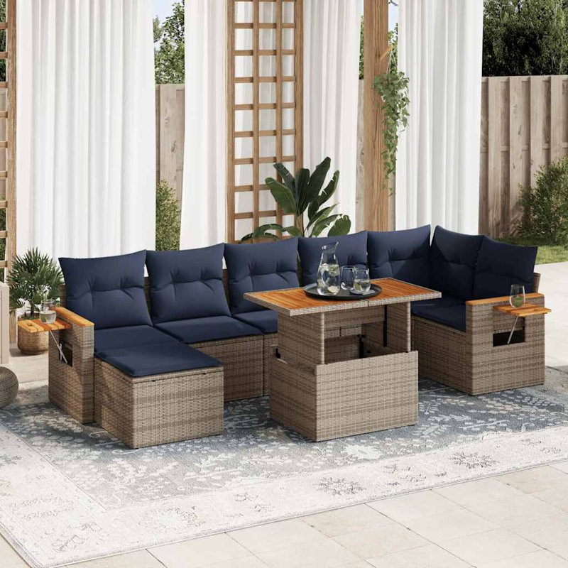 62cm Wide Patio Sofa with Cushions