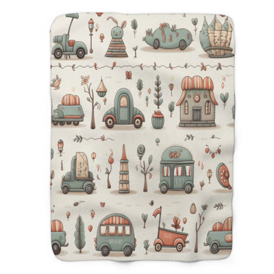 Tiny Vehicles - 1 Piece Premium Blanket