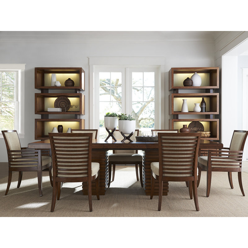 Ocean Club Kowloon Fabric Side Chair in Brown/Taupe/Cream