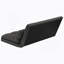 Canapé-lit à 3 volets, matelas pliant avec 2 coussins, rembourrage en mousse haute densité noir, tissu en polyester-435294164