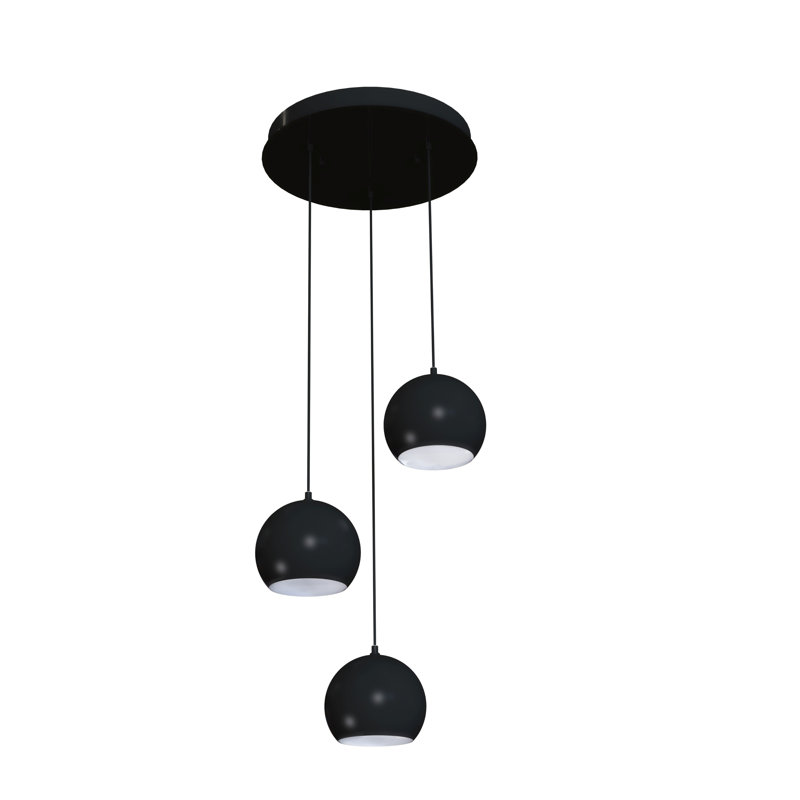Kanisha 3 - Light Cluster Pendant, Black