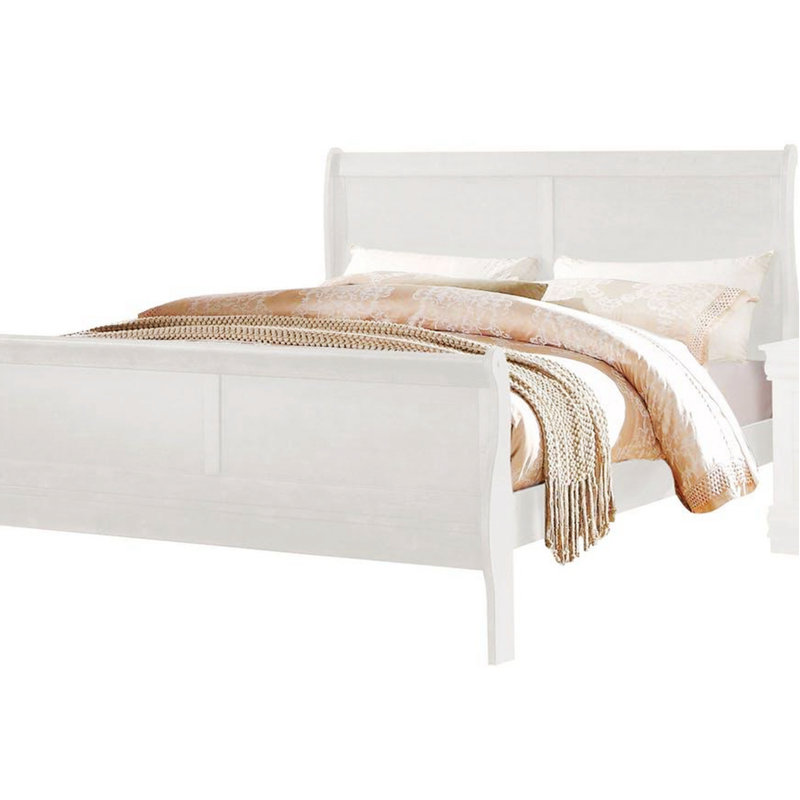 Amadis Wooden Sleigh Bed, Queen, Brown