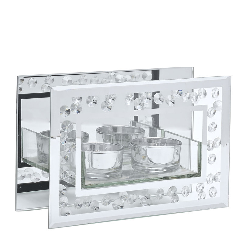 12Cm Glass Tabletop Votive Holder, 2, 12" H x 18" W x 6.7" D