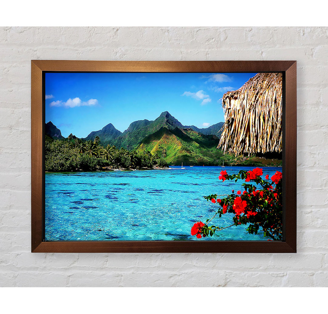 Paradise Island Bay Gerahmter Druck Wandkunst