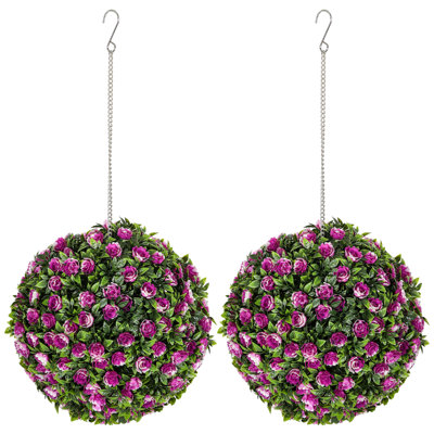 Anslem 28cm Faux Rose Plant in Freestanding