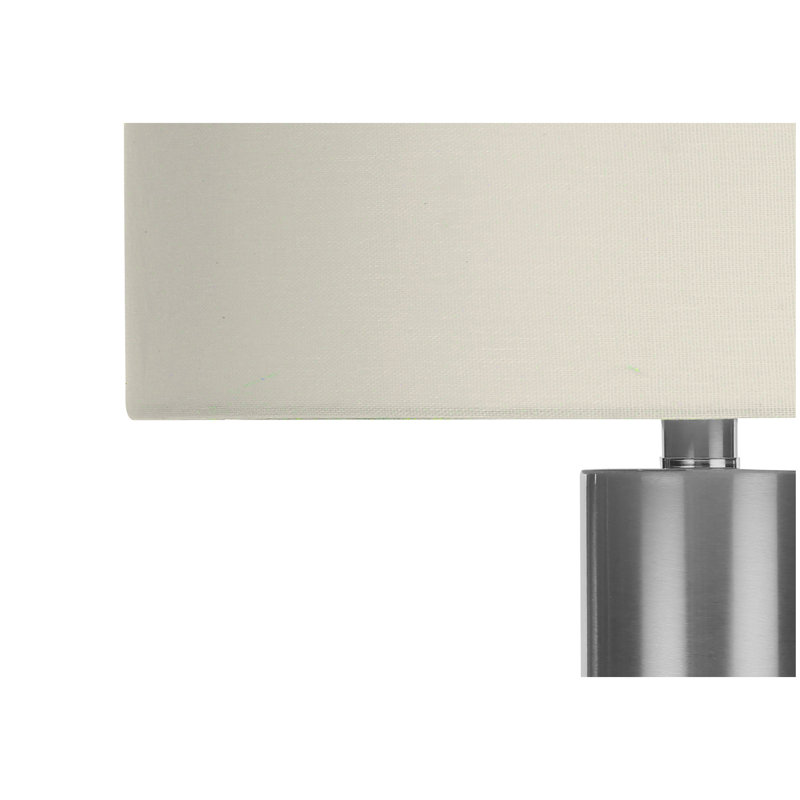 Lighting, 28"h, Table Lamp, Nickel Metal, Ivory / Cream Shade, Contemporary