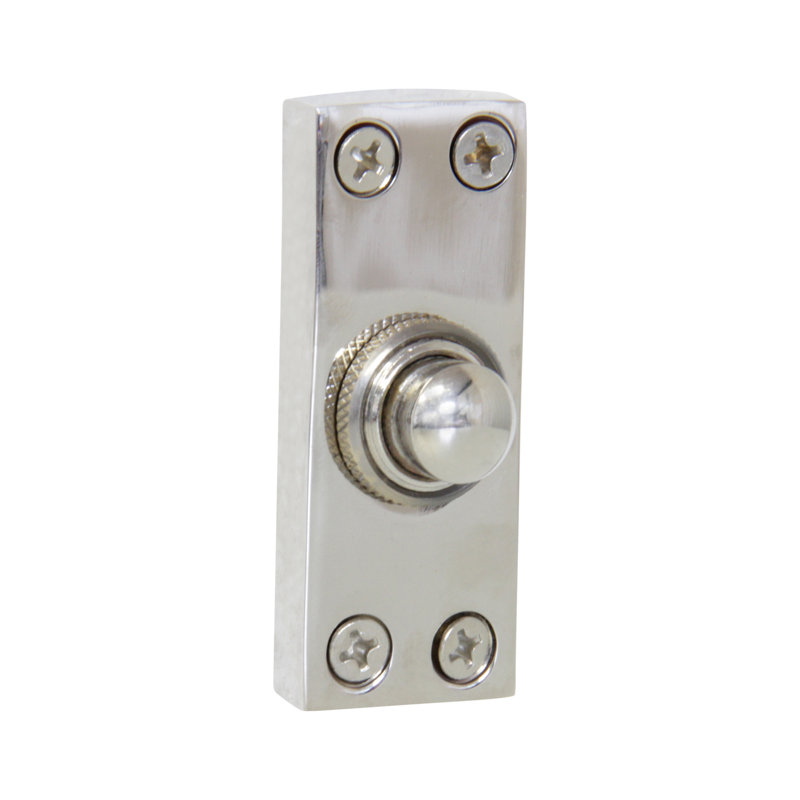 Bouton de porte en laiton, Nickel poli