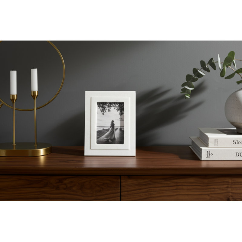 Genuine Marble Single Picture Frame, 7" W x 9" H