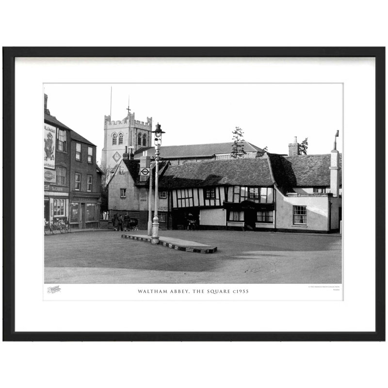 Waltham Abbey, The Square C1955 by Francis Frith - Single Picture Frame Print, 28cm H x 36cm W x 2.3cm D