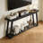63-Inch Long Solid Wood Console Table, 2-Tier Narrow Sofa Table For Living Room, Entryway-727506128
