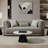 Glenda Gray Chenille Sofa W/3 Pillows