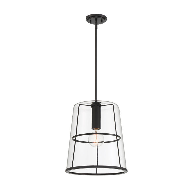 1 - Light Bowl Pendant, Matte Black