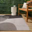 Tapis d'intérieur / extérieur crème / noir à motif géométrique moderne Daniel-1570745524